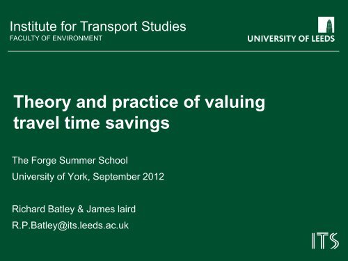 view presentation PDF - Institute for Transport Studies - University of ...