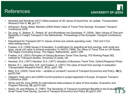 view presentation PDF - Institute for Transport Studies - University of ...