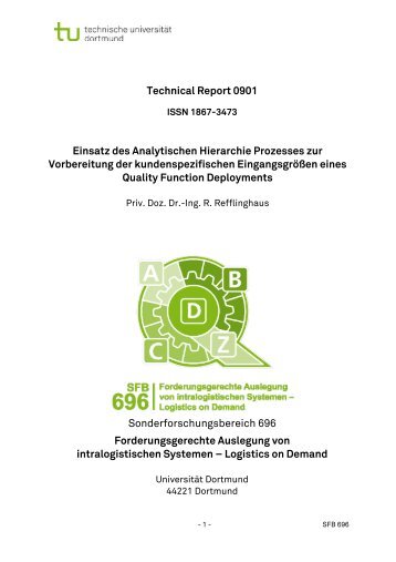 Technical Report 0901 Sonderforschungsbereich 696 ... - SFB 696