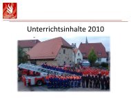 Unterrichtsinhalte 2009 - Freiwillige Feuerwehr Oberderdingen