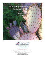 Arizona Rural Health Clinic Designation Manual - Arizona Center for ...