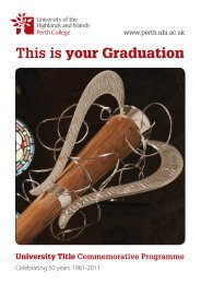 This is your Graduation - Perth College - UHI Millennium Institute