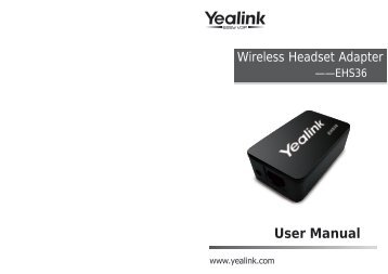 Yealink EHS36 - User Manual