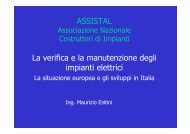 ASSISTAL La verifica e la manutenzione degli impianti elettrici