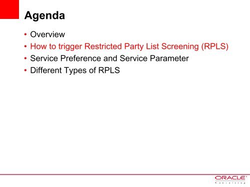 Restricted Party Screening in GTM