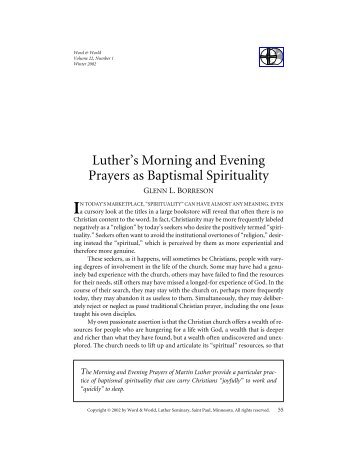 Download Article PDF - Word & World - Luther Seminary