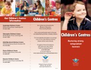 Children's Centres - Social Services - Region of Waterloo