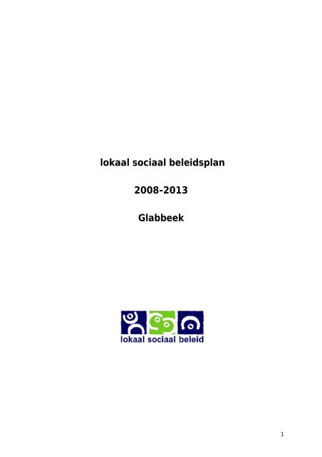 Lokaal Sociaal Beleidsplan 2008-2013 - Gemeente glabbeek