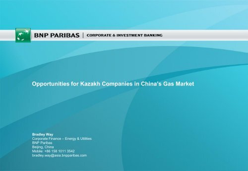 China's gas market, Bradley Way, BNP Paribas - The Asset