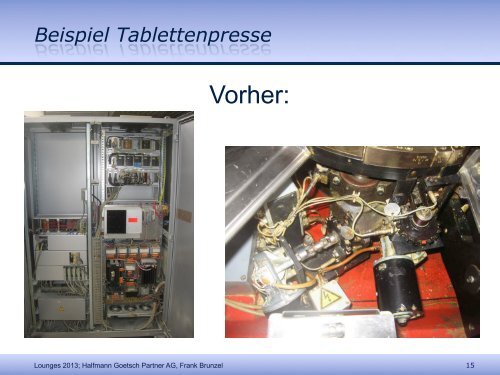 Maschine und Steuerungssystem 2 Lebenszyklen in einer ... - HGP AG