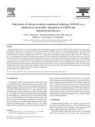 Fabrication of silicon on lattice-engineered substrate - Fitzgerald ...