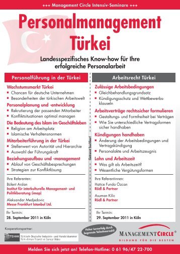 Seminar: Personalmanagement Türkei - Management Circle AG