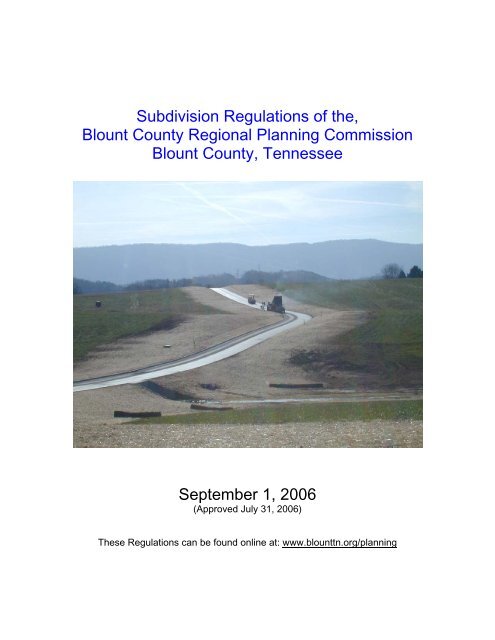 Subdivision Regulations - Blount County Government