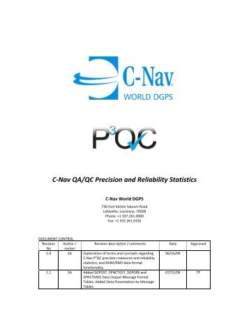 (P 3 QC) Documentation - C-Nav World DGNSS