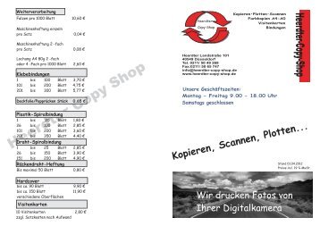 Preisliste zum Download - Heerdter Copy Shop