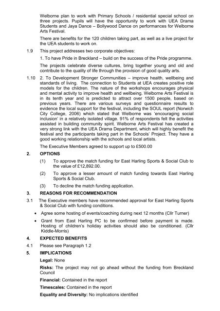 (Standing Item) (Agenda item 7) PDF 70 KB - Breckland Council