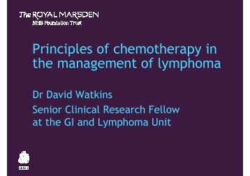 David Watkins - The Royal Marsden