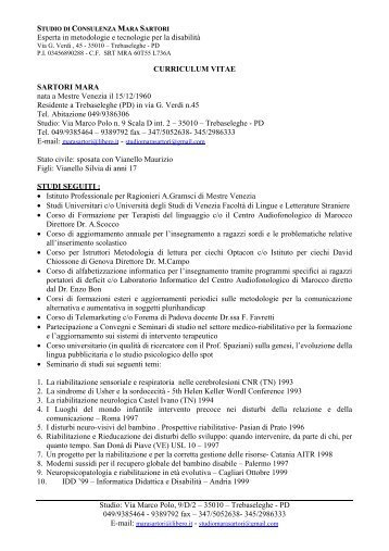 Curriculum vitae - USP di Piacenza