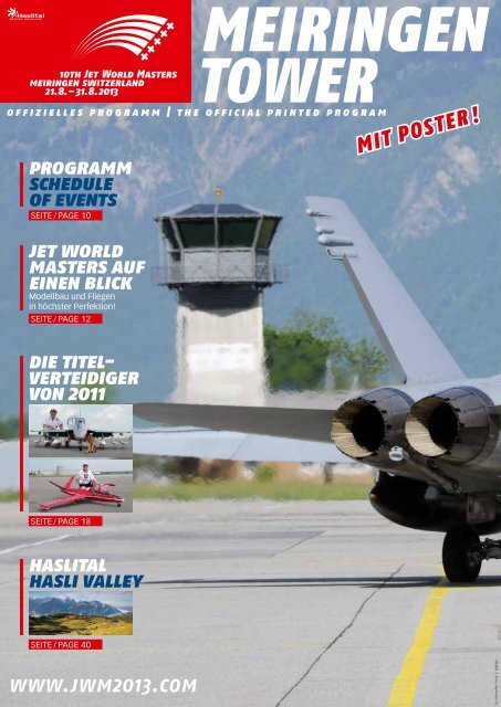 Programmheft - Jet World Masters 2013, Haslital, Schweiz