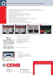 Instrumentación de medición para máquinas ... - cemb hofmann