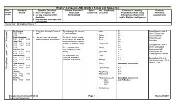 Scope & Sequence - Douglas County School District