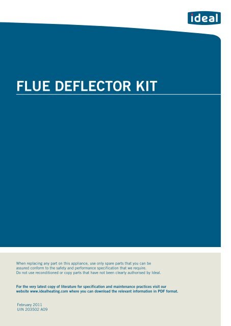 FLUE DEFLECTOR KIT - Ideal Heating