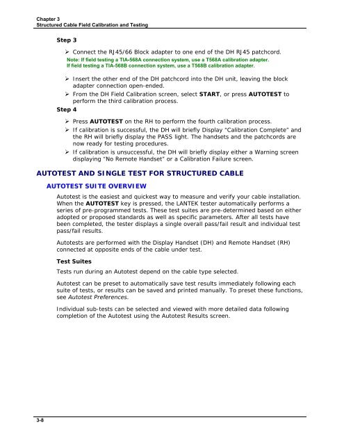 LANTEK CABLE TESTER USER'S GUIDE - Ideal Industries