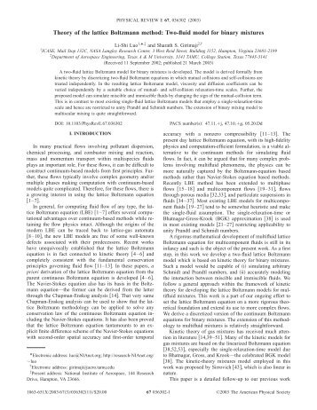 Theory of the lattice Boltzmann method: Two-fluid ... - ResearchGate