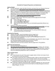 Checklist for Proposal Preparation and Submission Getting Started If ...