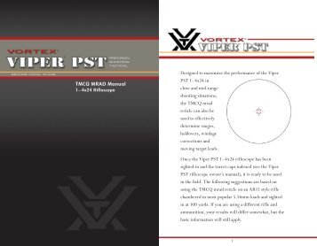 Vortex TMCQ MRAD reticle manual - EuroOptic.com