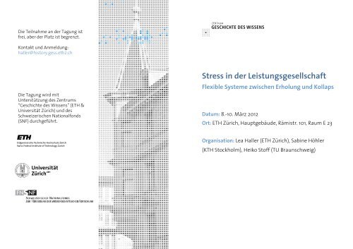 Stress in der Leistungsgesellschaft - Zentrum Geschichte des Wissens