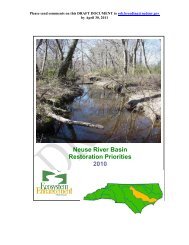 Neuse River Basin Restoration Priorities - N. C. Ecosystem ...