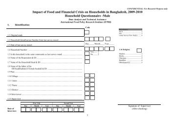 Full food and financial crisis impact questionnaire - Gender ...