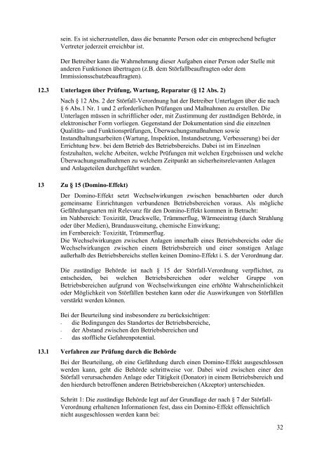 Allgemeine Verwaltungsvorschrift zur StÃ¶rfall-Verordnung