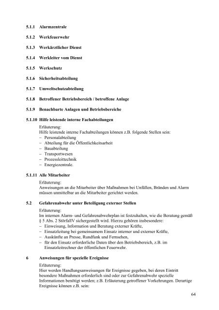 Allgemeine Verwaltungsvorschrift zur StÃ¶rfall-Verordnung