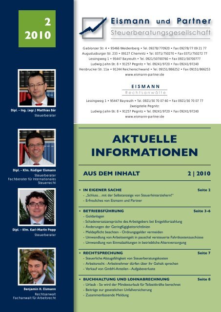 2-2010 PDF - EISMANN RechtsanwÃ¤lte