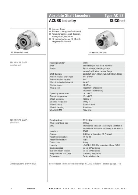 ac58 suconet - Hengstler Encoders