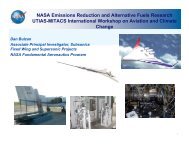 NASA Emissions Reduction and Alternative Fuels Research UTIAS ...