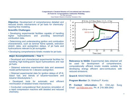 NASA Emissions Reduction and Alternative Fuels Research UTIAS ...