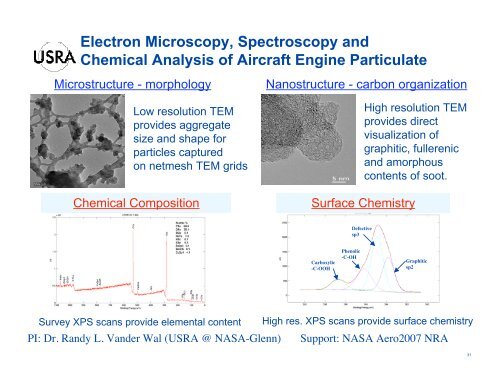 NASA Emissions Reduction and Alternative Fuels Research UTIAS ...