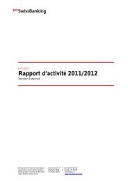 Rapport d'activitÃ© 2011/2012 - Association suisse des banquiers