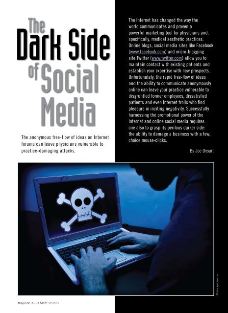 The Dark Side of Social Media - MedEsthetics