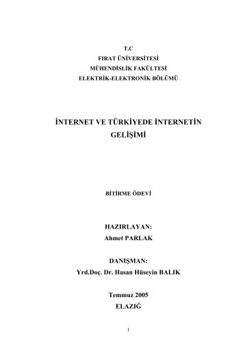 internet ve tÃ¼rkiyede internetin geliÅimi - Hasan HÃ¼seyin BALIK