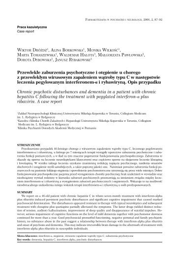 231 KB - Farmakoterapia w Psychiatrii i Neurologii