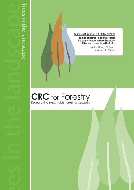 Socioeconomic impacts of forest industry change - CRC for Forestry