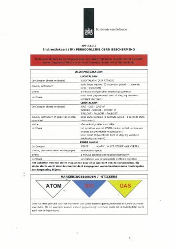 IK Persoonlijke CBRN Bescherming - Boekje Pienter