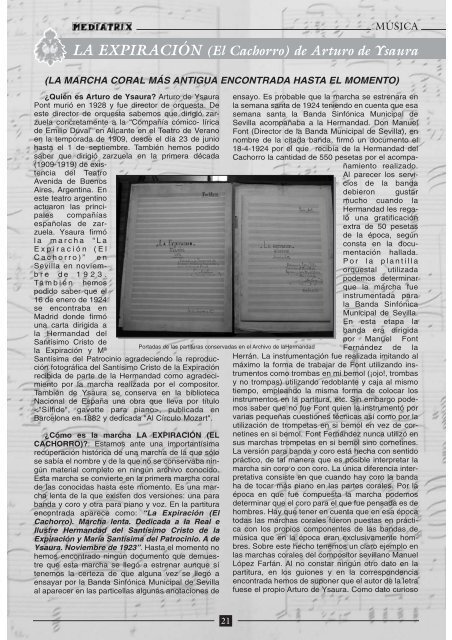 LA EXPIRACIÓN (El Cachorro) de Arturo de Ysaura