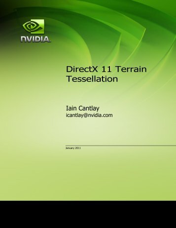 DirectX 11 Terrain Tessellation - NVIDIA Developer Zone