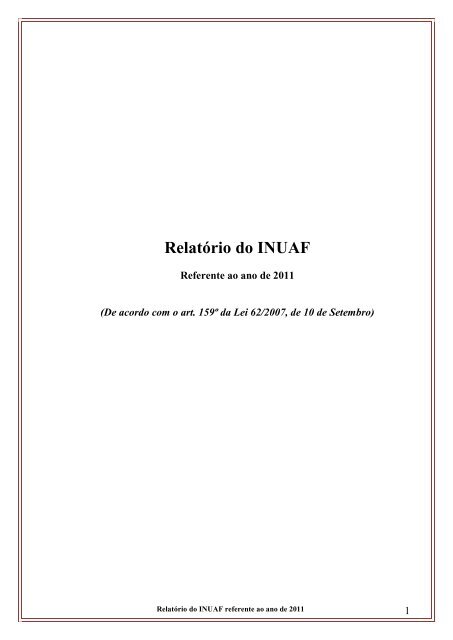Relatório 2011 - INUAF