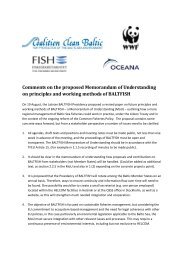 Joint NGO comments on BALTFISH MoU - Fisheries Secretariat